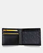 COACH®,3-IN-1 WALLET IN SIGNATURE LEATHER,PU Split Leather,Midnight,Inside View,Top View