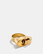 COACH®,OVERSIZED SIGNATURE CHAIN LINK RING,Plated Brass,Gold,Front View
