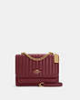 COACH®,KLARE CROSSBODY BAG WITH LINEAR QUILTING,Leather,Medium,Gold/Vintage Mauve,Front View