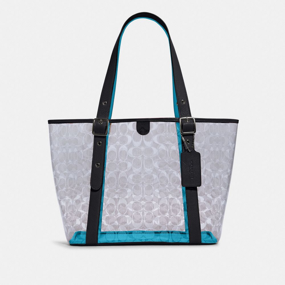 Coach Small Ferry Tote in Signature Clear Canvas