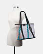 COACH®,SMALL FERRY TOTE IN SIGNATURE CLEAR CANVAS,pvc,Silver/Clear/ Midnight,Alternate View