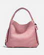 COACH®,BANDIT HOBO 39 WITH TEA ROSE,Leather,Large,Black Copper/Dusty Rose,Front View