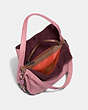 COACH®,BANDIT HOBO 39 WITH TEA ROSE,Leather,Large,Black Copper/Dusty Rose,Inside View,Top View