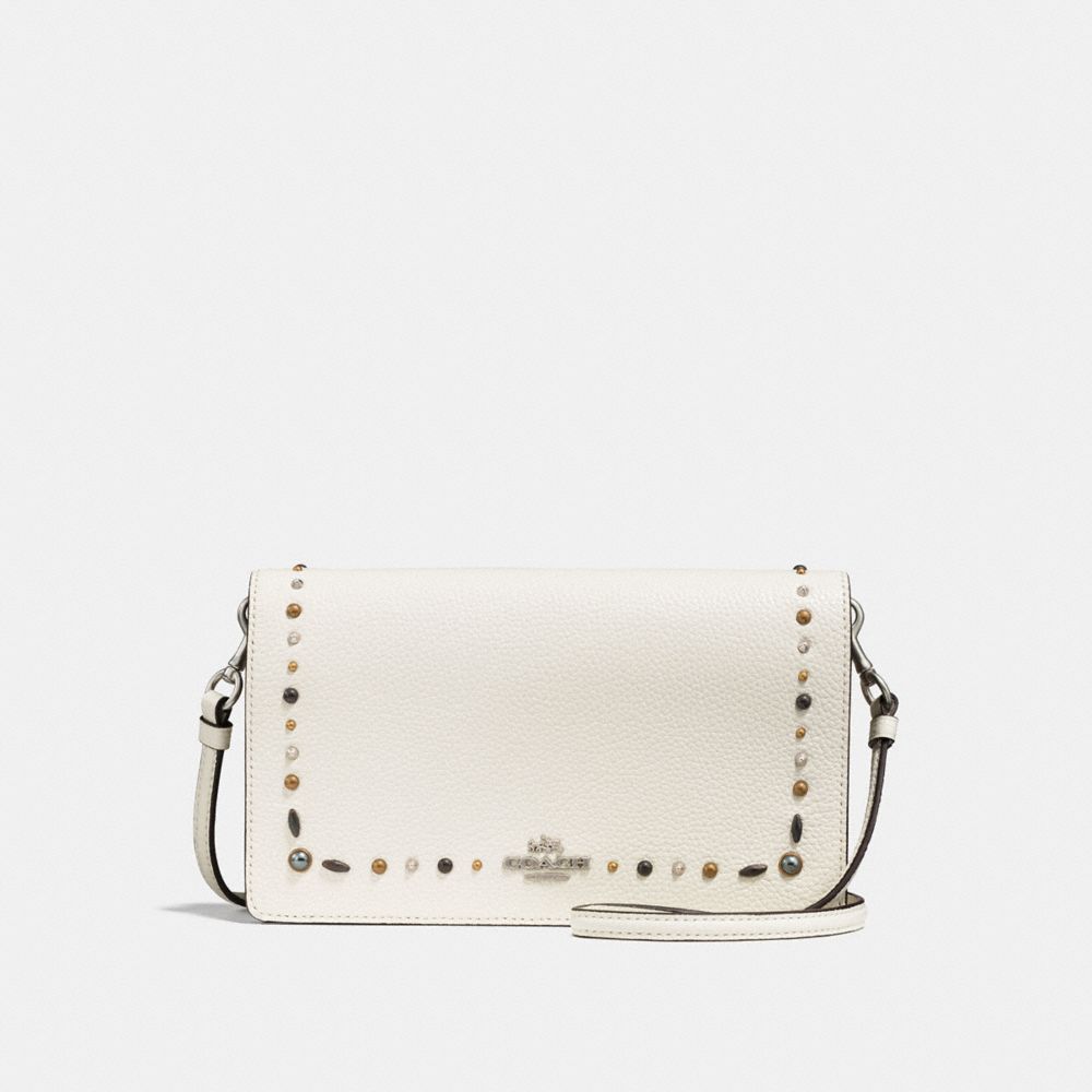 Foldover Crossbody Clutch With Prairie Rivets COACH