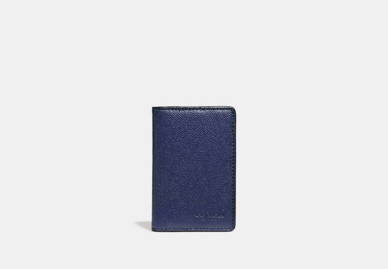 COACH®,CARD WALLET,Leather,CADET,Front View