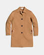 COACH®,WOOL COAT,wool,Camel,Front View