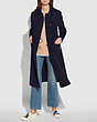 COACH®,WOOL TRENCH,Cashmere Blend,NAVY,Scale View
