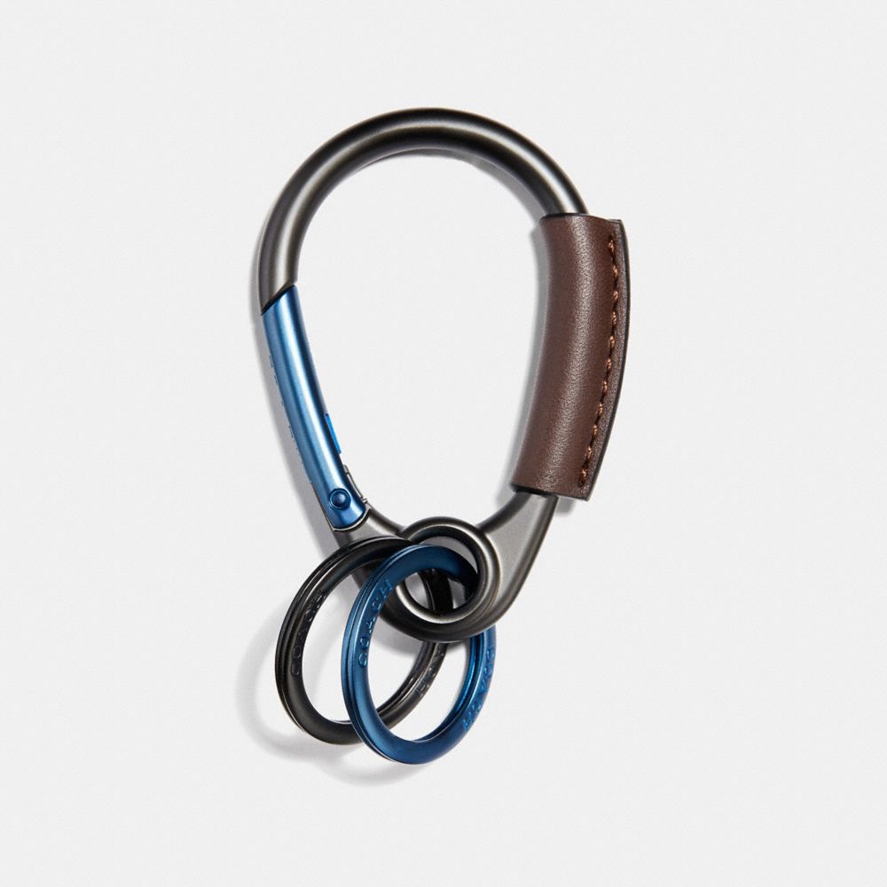 Coachwhip Carabiner Key Ring, Vapor Brass – Acacia