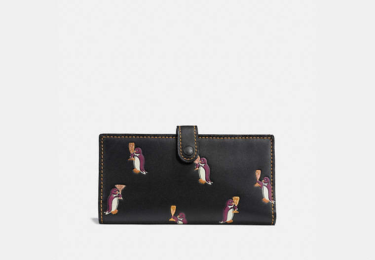 Slim Trifold Wallet With Penguin Print