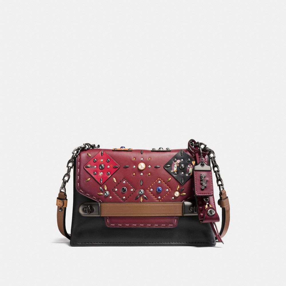Coach Swagger Chain Crossbody With Patchwork Prairie Rivets