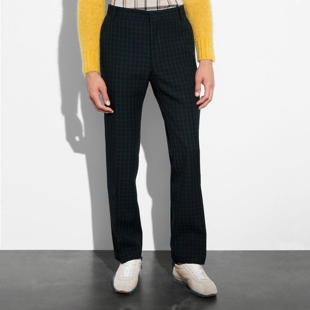 Gingham Straight Leg Trouser