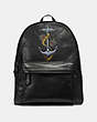 COACH®,CAMPUS BACKPACK WITH TATTOO TOOLING,Leather,Large,Black Antique Nickel/Black,Front View