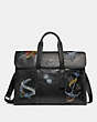 COACH®,METROPOLITAN PORTFOLIO WITH TATTOO TOOLING,Leather,Large,Black Antique Nickel/Black,Front View
