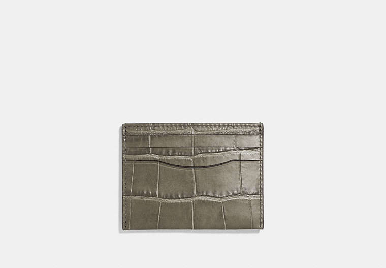 COACH®,CARD CASE,Leather,FOG,Front View