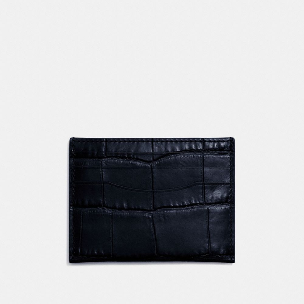 COACH®,CARD CASE,Leather,INK,Front View