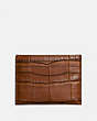 COACH®,CARD CASE,Leather,Saddle,Front View