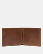 COACH®,SLIM BILLFOLD WALLET WITH TATTOO,Leather,Saddle,Inside View,Top View