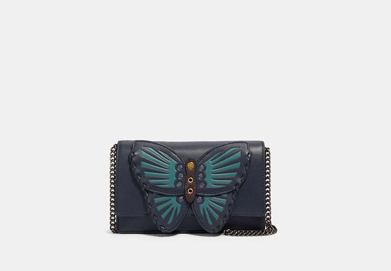 Flap Belt Bag With Butterfly Applique