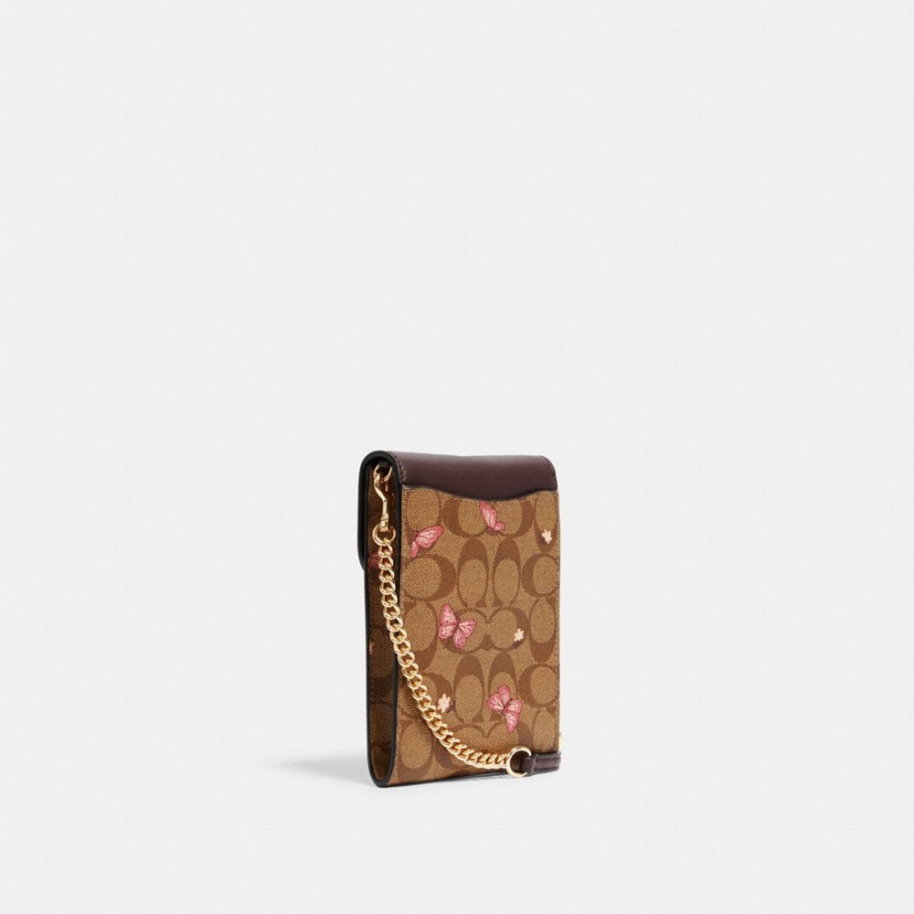 Rachel Phone Crossbody In Signature Canvas With Butterfly Print