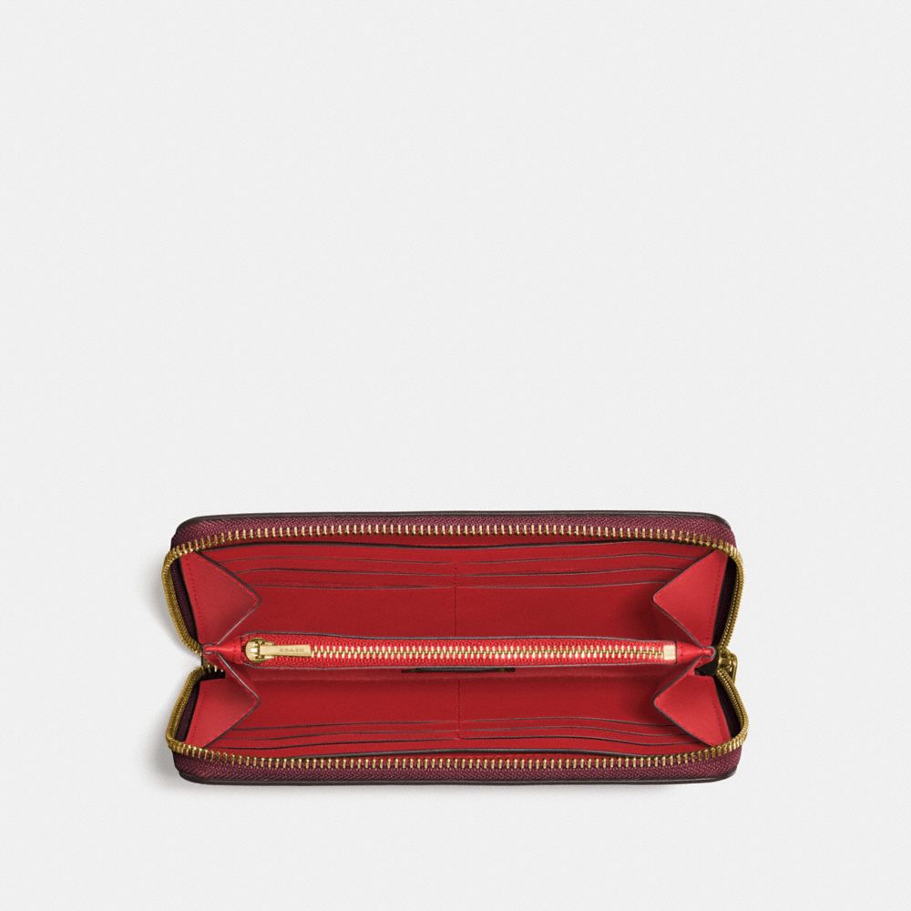 COACH®,Accordion Zip Wallet,,Inside View,Top View
