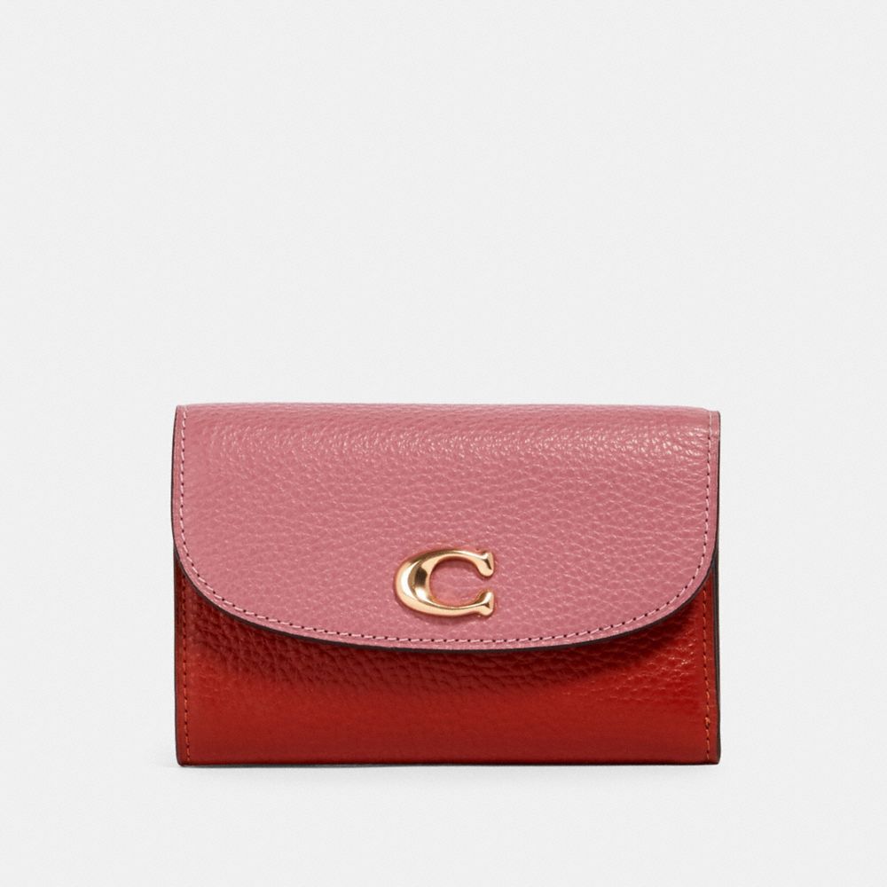 Medium pebbled leather envelope 2024 wallet