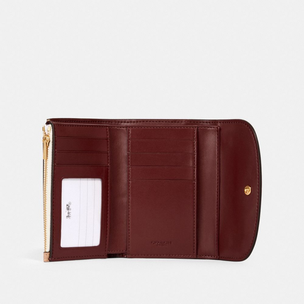 Remi Medium Envelope Wallet With Whipstitch Daisy Applique