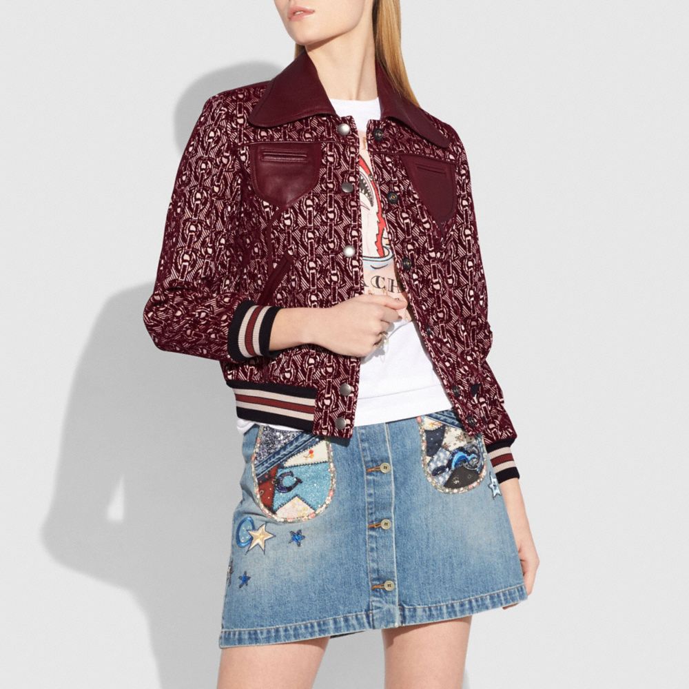 さらに100円引き◆MISCHIEF◆JACQUARD COACH JACKET 71 MICHAEL 2024-25AW Coach Jacket in Two-Color Styling