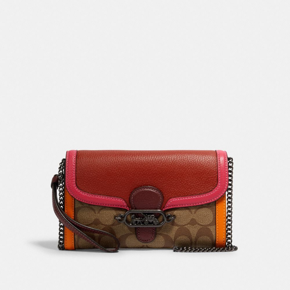 Coach swagger chain hot sale crossbody in colorblock