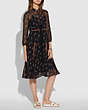 COACH®,EMBELLISHED PENGUIN SHIRT DRESS,Mixed Material,Black,Scale View