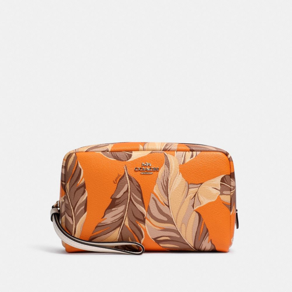 COACH Outlet Boxy Cosmetic Case With Banana Leaves Print