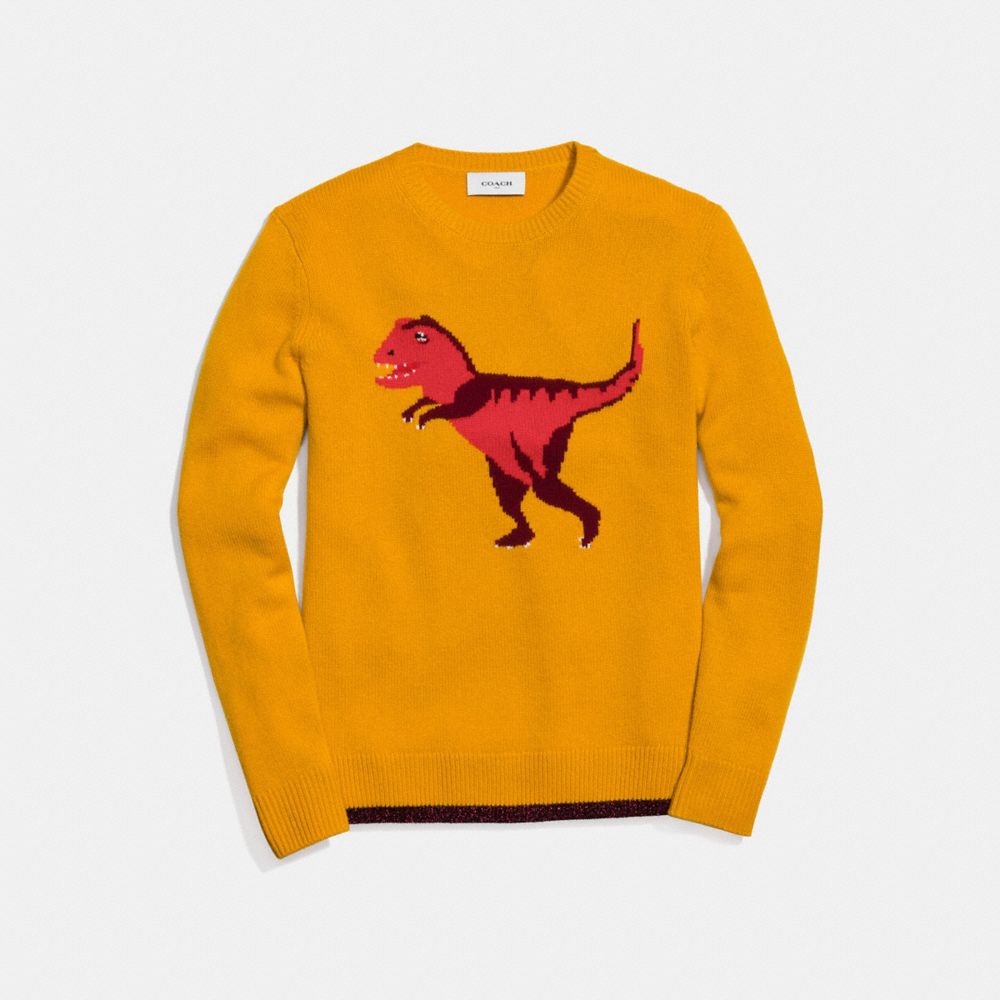 Yellow Rexy Intarsia Sweater