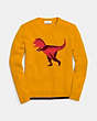 COACH®,REXY INTARSIA SWEATER,Cashmere Blend,YELLOW,Front View