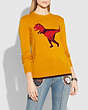 COACH®,REXY INTARSIA SWEATER,Cashmere Blend,YELLOW,Scale View
