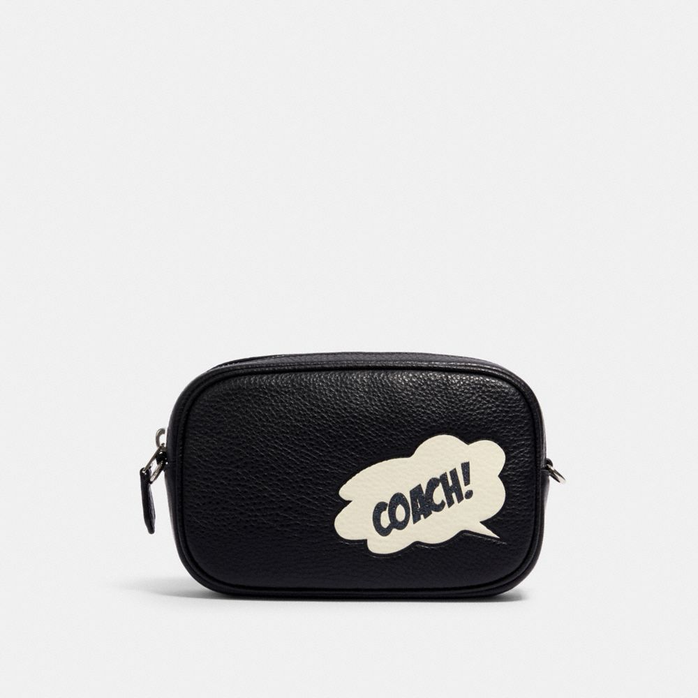 COACH Pencil Case In Refined Pebble Leather in Black for Men