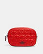 COACH®,CONVERTIBLE BELT BAG WITH MINI STAR QUILTING,Gunmetal/Miami Red,Front View