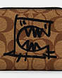 Petit portefeuille à zip-contour en toile Signature avec Rexy par Guang Yu