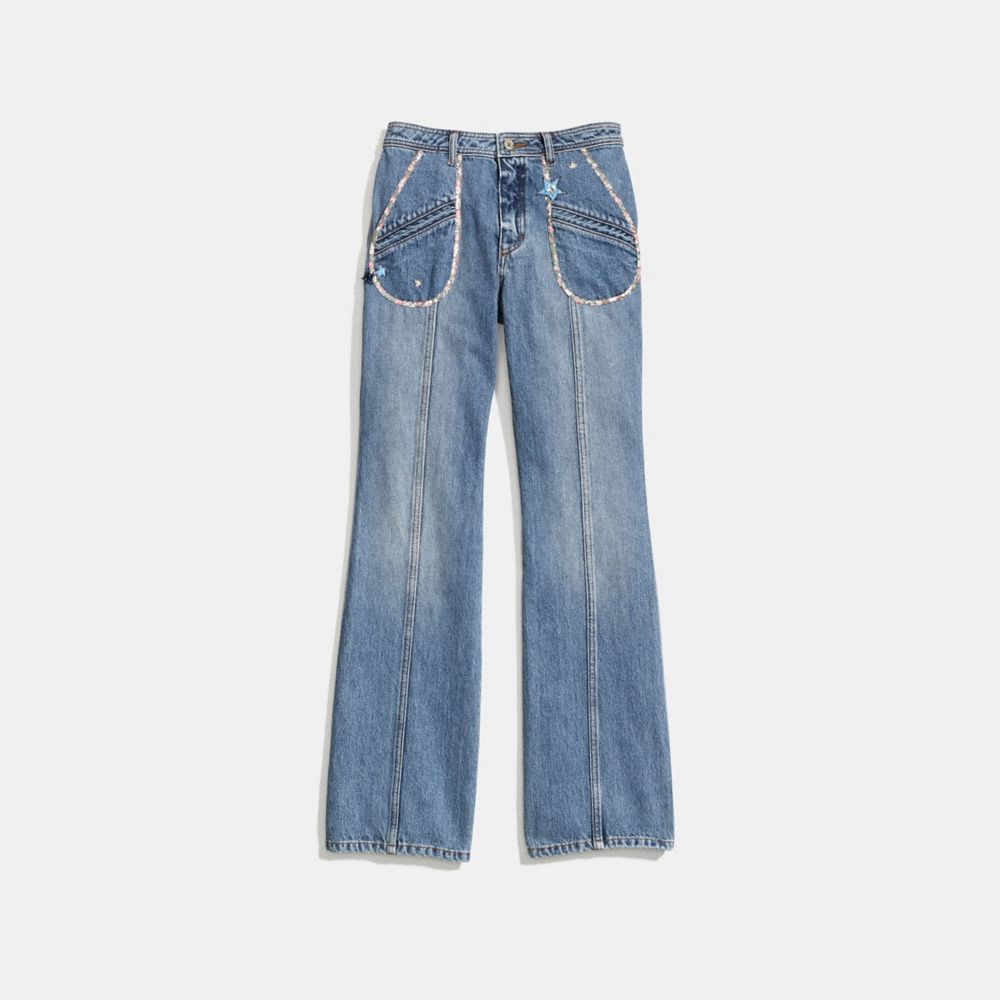 Patchwork Denim Pants