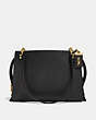 COACH®,ROGUE SHOULDER BAG,Leather,Medium,Brass/Black,Front View
