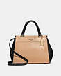 COACH®,GRACE BAG IN COLORBLOCK,Leather,Large,Light Gold/BEECHWOOD MULTI,Front View