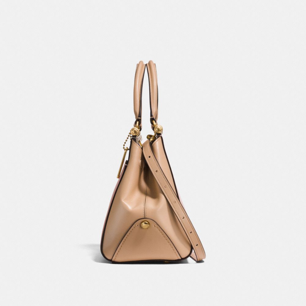 COACH®,GRACE BAG IN COLORBLOCK,Leather,Large,Peony/Multi/Brass,Angle View