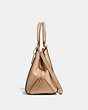 COACH®,GRACE BAG IN COLORBLOCK,Leather,Large,Peony/Multi/Brass,Angle View