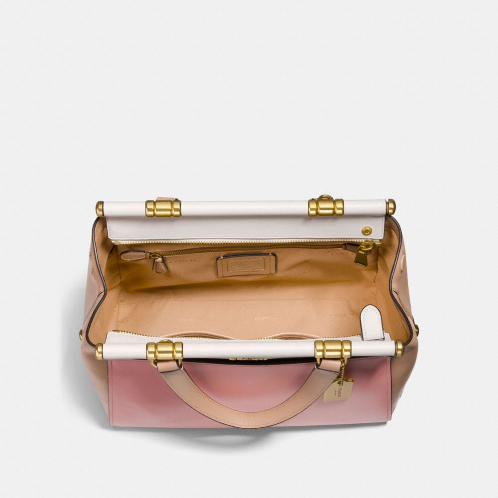 COACH®,GRACE BAG IN COLORBLOCK,Leather,Large,Peony/Multi/Brass,Inside View,Top View