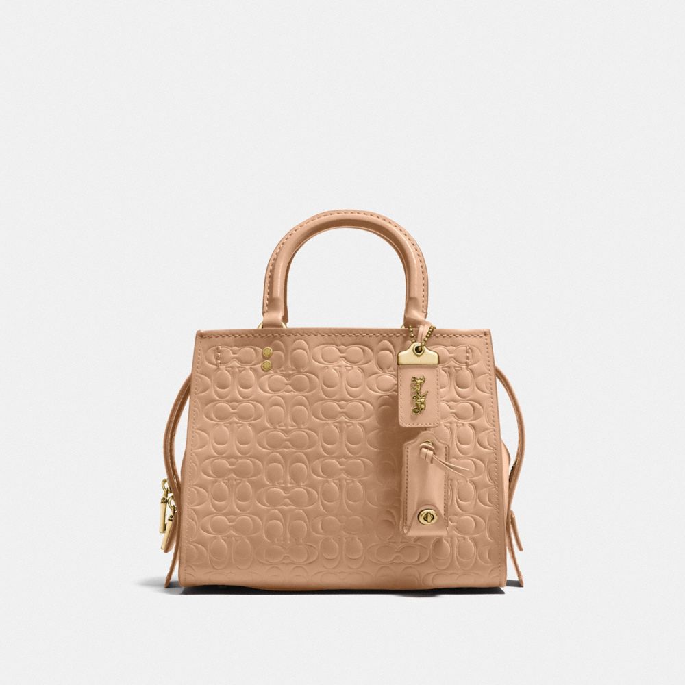 COACH Rogue Bag 25 In Signature Leather With Floral Bow Print Interior