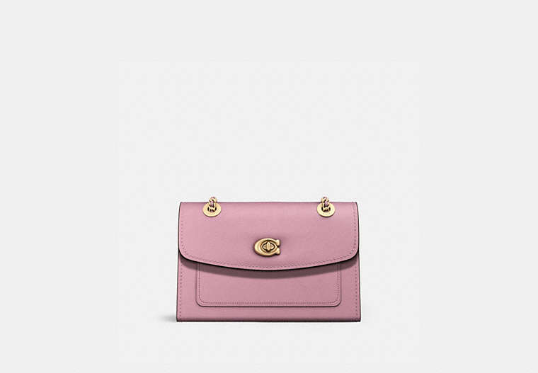COACH®,PARKER,Leather,Medium,Brass/Rose,Front View