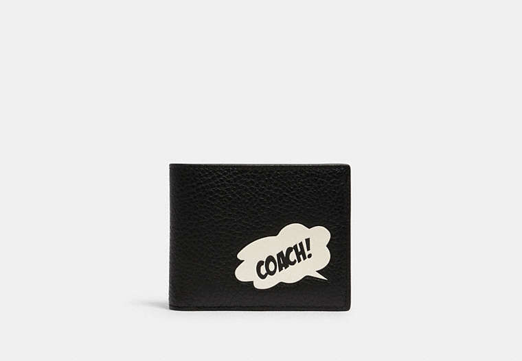 Coach │ Marvel 3 In 1 Wallet With Signature Canvas Detail And Coach Bubble