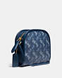 COACH®,ZIP CROSSBODY WITH HORSE AND CARRIAGE PRINT,n/a,Mini,OL/True Blue,Angle View