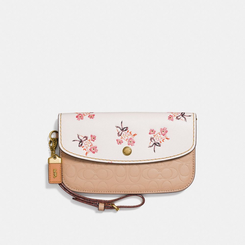 Pochette Avec Imprimé Fleurs Et Nœuds