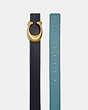 COACH®,C HARDWARE REVERSIBLE BELT, 32MM,Leather,Midnight Navy/Marine,Angle View