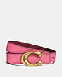 COACH®,C HARDWARE REVERSIBLE BELT, 32MM,Leather,Bright Pink/Wine,Front View