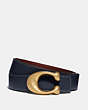 COACH®,C HARDWARE REVERSIBLE BELT, 32MM,Leather,Midnight Navy/Wine,Front View